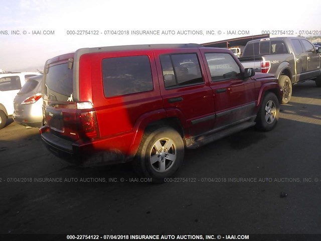 1J8HG48K16C136391 - 2006 JEEP COMMANDER 红色 照片 4