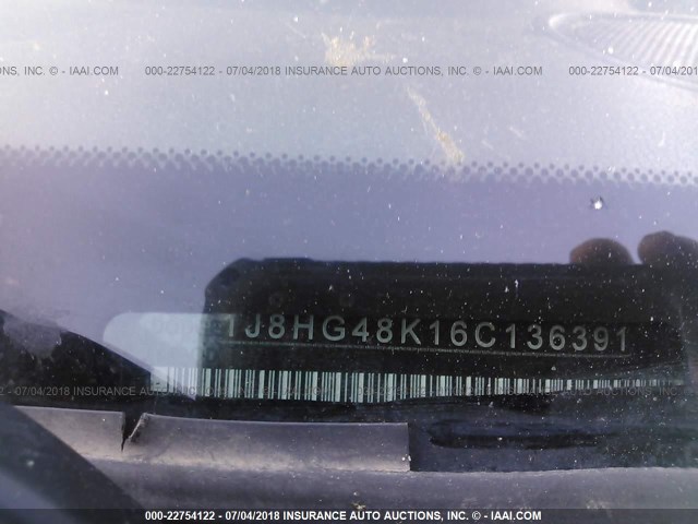 1J8HG48K16C136391 - 2006 JEEP COMMANDER 红色 照片 9