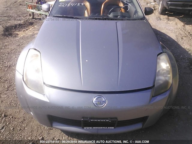 JN1AZ36A64T010423 - 2004 NISSAN 350Z ROADSTER GRAY photo 6