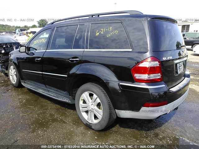 4JGBF71E38A302748 - 2008 MERCEDES-BENZ GL 450 4MATIC BLACK photo 3