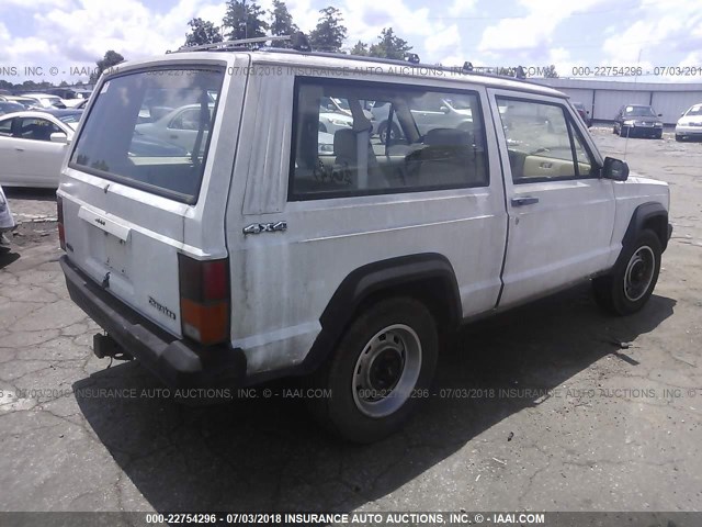 1J4FJ27L4LL210388 - 1990 JEEP CHEROKEE WHITE photo 4