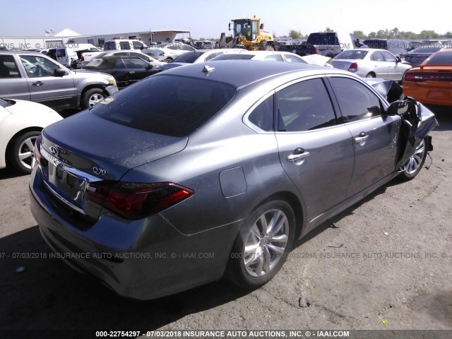 JN1BY1AP7FM540906 - 2015 INFINITI Q70 3.7 GRAY photo 4