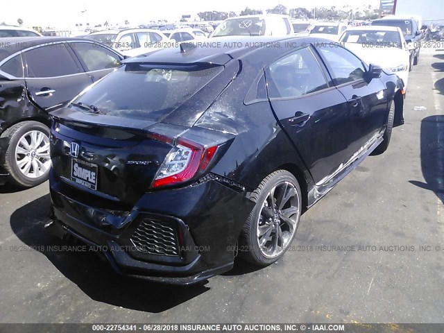 SHHFK7G45JU207412 - 2018 HONDA CIVIC SPORT Schwarz Foto 4