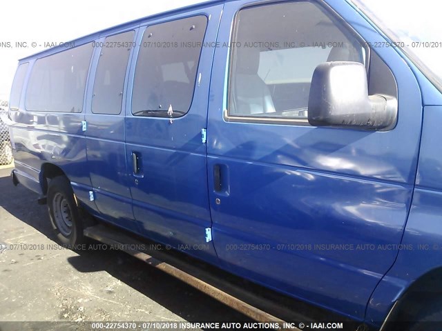 1FBSS3BL4BDA98137 - 2011 FORD ECONOLINE E350 SUPER DUTY WAGON BLUE photo 6