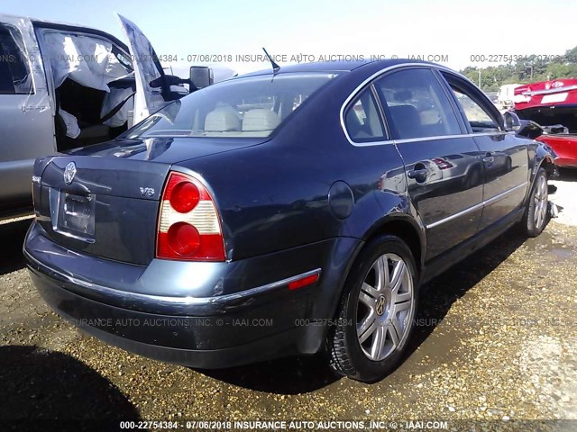 WVWRU63B65E051315 - 2005 VOLKSWAGEN PASSAT GLX 蓝色 照片 4