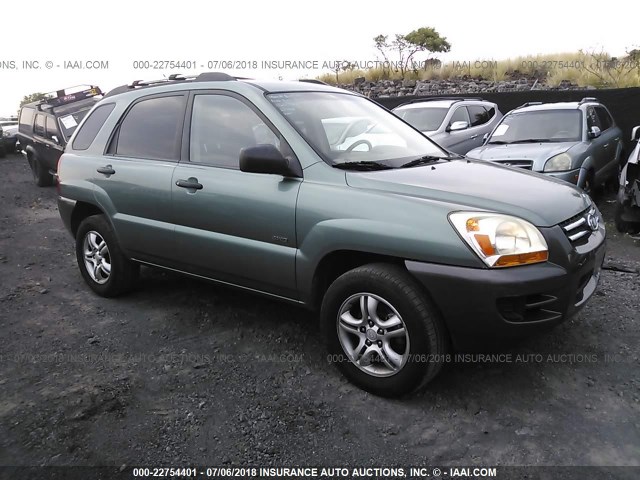 KNDJE723377424229 - 2007 KIA SPORTAGE EX/LX GREEN photo 1