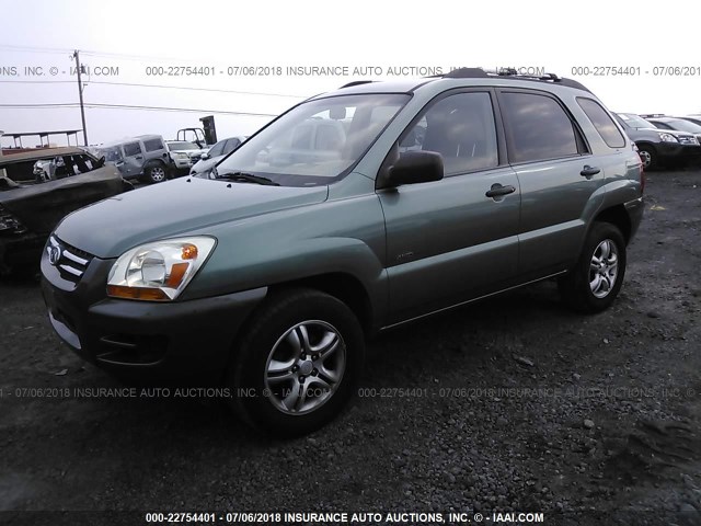 KNDJE723377424229 - 2007 KIA SPORTAGE EX/LX GREEN photo 2