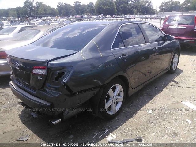 4T1BF1FK3CU152336 - 2012 TOYOTA CAMRY SE/LE/XLE GRAY photo 4