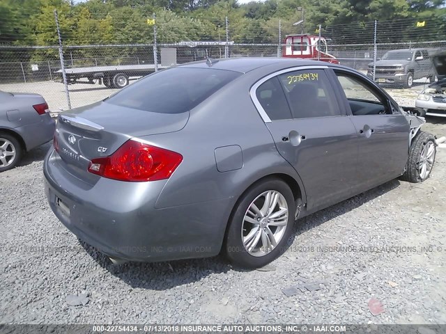 JN1CV6AP3CM936675 - 2012 INFINITI G37 SPORT GRAY photo 4