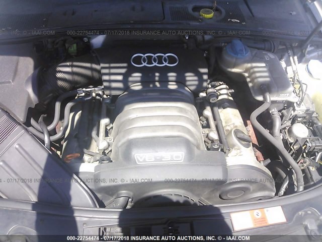 WAULT68E72A198481 - 2002 AUDI A4 3.0 QUATTRO SILVER photo 10