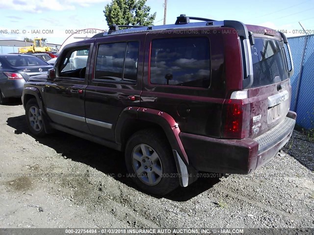 1J8HG68207C575725 - 2007 JEEP COMMANDER OVERLAND RED photo 3