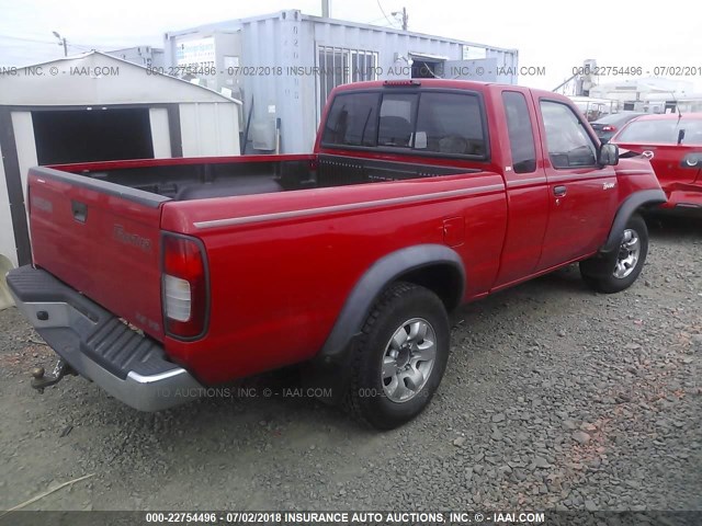 1N6ED26Y9XC308471 - 1999 NISSAN FRONTIER KING CAB XE/KING CAB SE RED photo 4