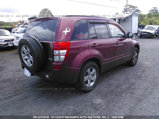 JS3TE944564100582 - 2006 SUZUKI GRAND VITARA XSPORT MAROON photo 4