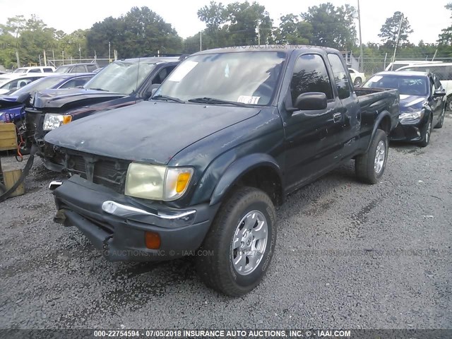 4TASM92N8WZ147600 - 1998 TOYOTA TACOMA XTRACAB PRERUNNER GREEN photo 2