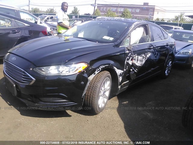 3FA6P0LU4HR301277 - 2017 FORD FUSION SE HYBRID BLACK photo 2