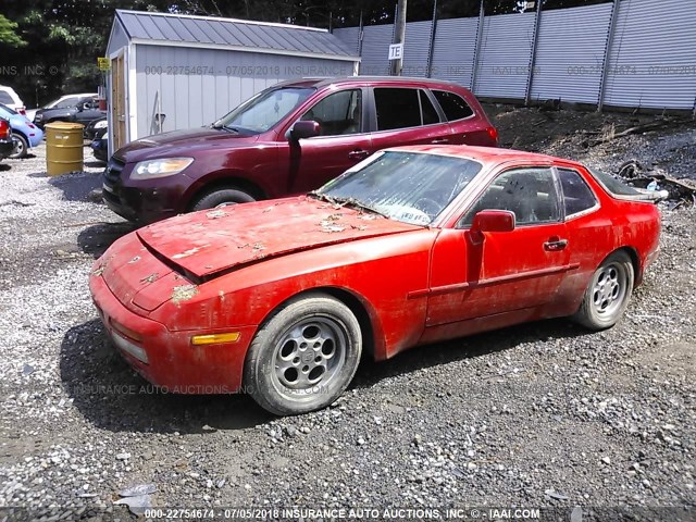 WP0AA094XGN458178 - 1986 PORSCHE 944 RED photo 2