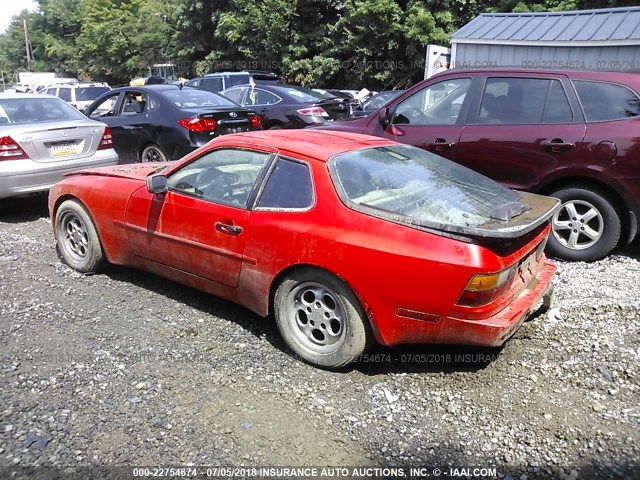 WP0AA094XGN458178 - 1986 PORSCHE 944 RED photo 3