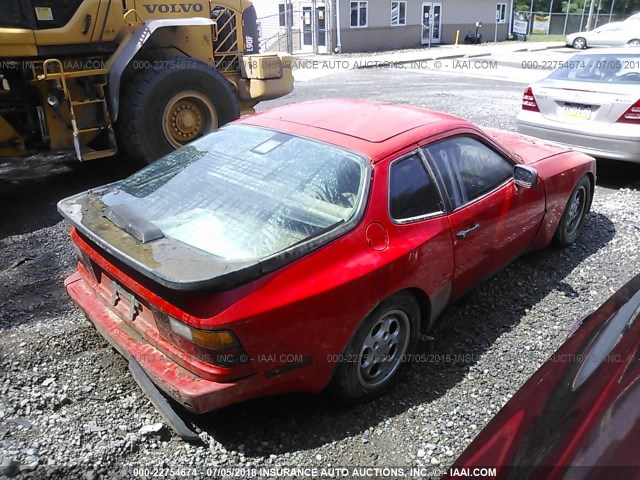 WP0AA094XGN458178 - 1986 PORSCHE 944 RED photo 4