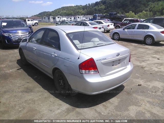 KNAFE121885525164 - 2008 KIA SPECTRA EX/LX/SX SILVER photo 3