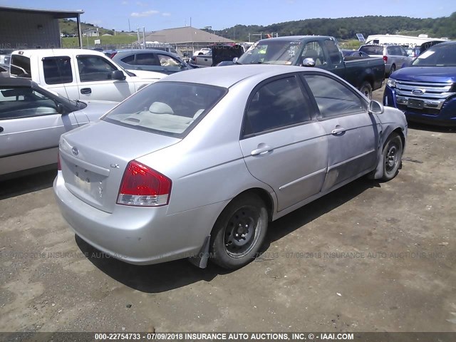 KNAFE121885525164 - 2008 KIA SPECTRA EX/LX/SX SILVER photo 4