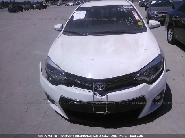 5YFBURHEXFP267999 - 2015 TOYOTA COROLLA L/LE/LE PLS/PRM/S/S PLS WHITE photo 6