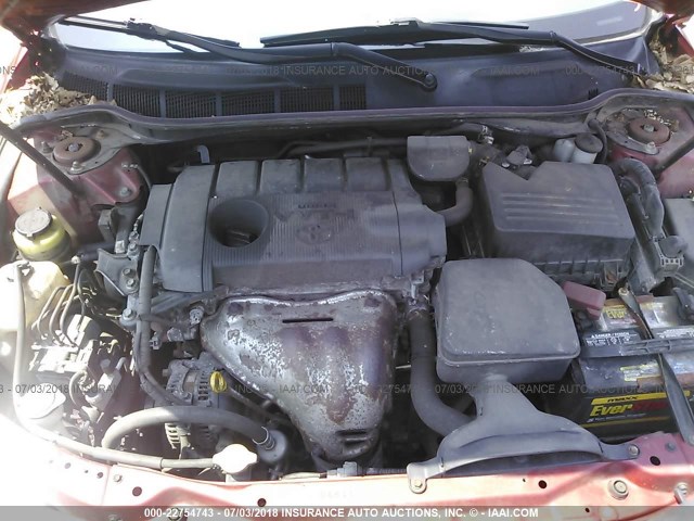 4T1BF3EK9BU132460 - 2011 TOYOTA CAMRY SE/LE/XLE RED photo 10