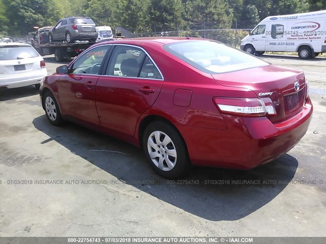 4T1BF3EK9BU132460 - 2011 TOYOTA CAMRY SE/LE/XLE RED photo 3