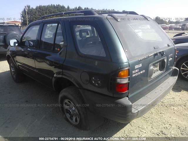 4S2CK58DXX4362761 - 1999 ISUZU RODEO S GREEN photo 3