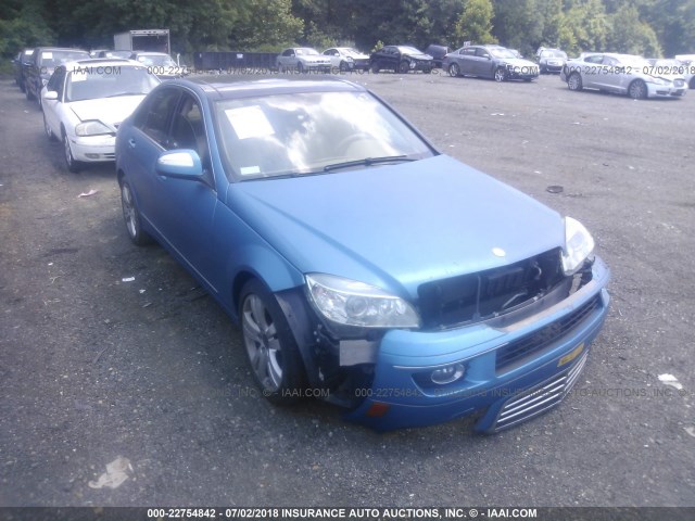 WDDGF81X98F117436 - 2008 MERCEDES-BENZ C 300 4MATIC BLUE photo 1