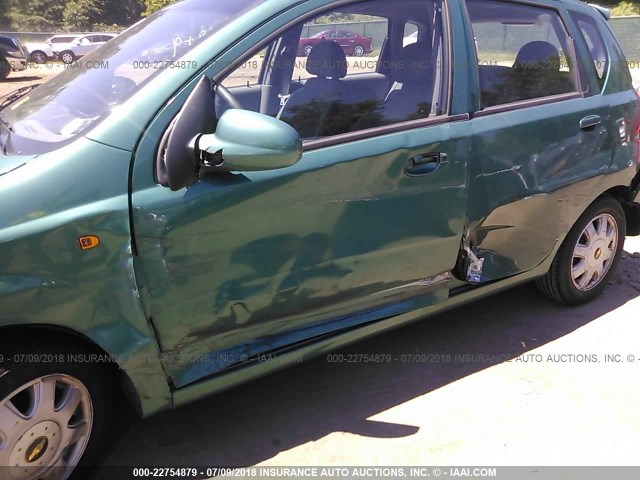 KL1TD62694B227288 - 2004 CHEVROLET AVEO GREEN photo 6