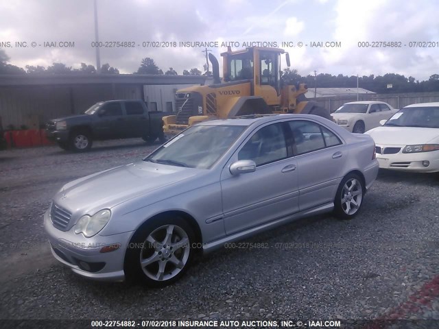 WDBRF52H17E026611 - 2007 MERCEDES-BENZ C 230 SILVER photo 2