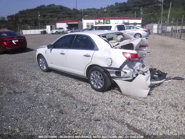 3LNHL2GC8CR811194 - 2012 LINCOLN MKZ WHITE photo 3