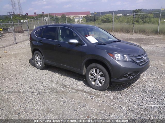 2HKRM4H7XEH601818 - 2014 HONDA CR-V EXL GRAY photo 1