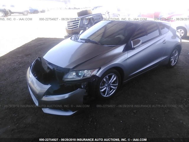 JHMZF1D64BS010613 - 2011 HONDA CR-Z GRAY photo 2