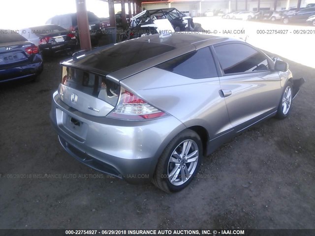 JHMZF1D64BS010613 - 2011 HONDA CR-Z GRAY photo 4