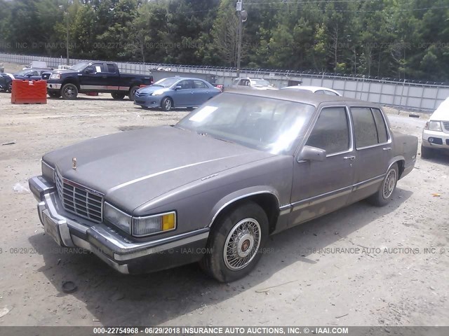 1G6CD53BXN4262493 - 1992 CADILLAC DEVILLE BROWN photo 2