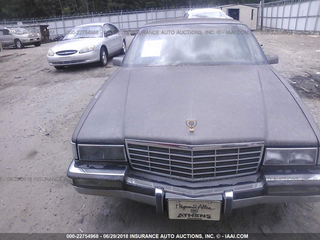 1G6CD53BXN4262493 - 1992 CADILLAC DEVILLE BROWN photo 6