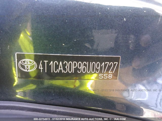 4T1CA30P96U091727 - 2006 TOYOTA CAMRY SOLARA SE/SLE Mavi foto 9