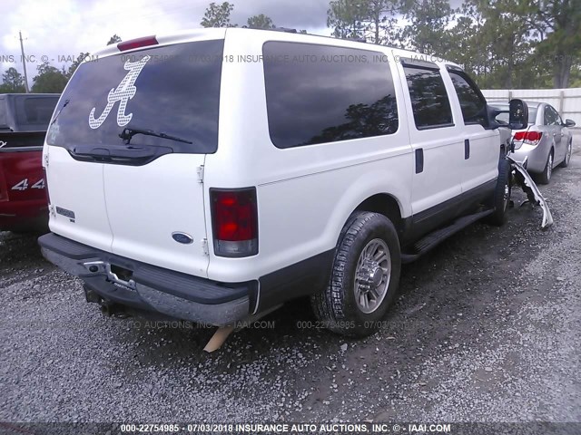 1FMNU40L04EC56042 - 2004 FORD EXCURSION XLT WHITE photo 4