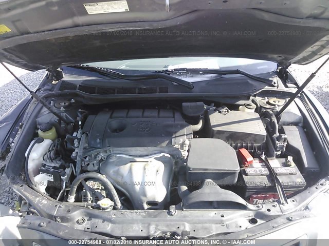 4T4BF3EK7AR076846 - 2010 TOYOTA CAMRY SE/LE/XLE GRAY photo 10