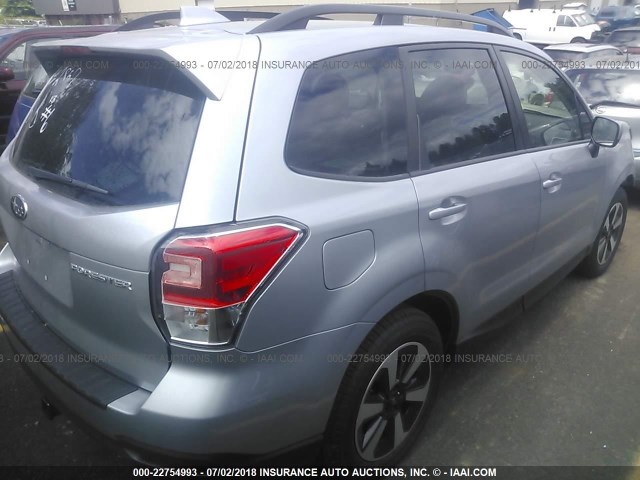 JF2SJADC8JH553936 - 2018 SUBARU FORESTER 2.5I PREMIUM SILVER photo 4