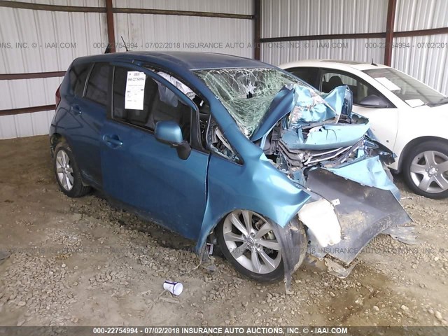 3N1CE2CP9EL355460 - 2014 NISSAN VERSA NOTE S/S PLUS/SV/SL Light Blue photo 1