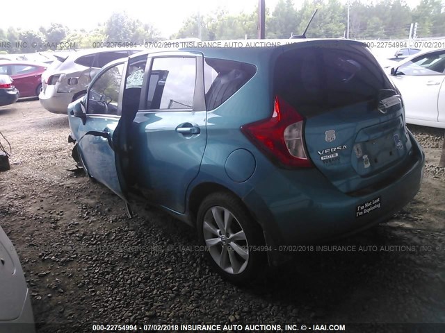 3N1CE2CP9EL355460 - 2014 NISSAN VERSA NOTE S/S PLUS/SV/SL Light Blue photo 3