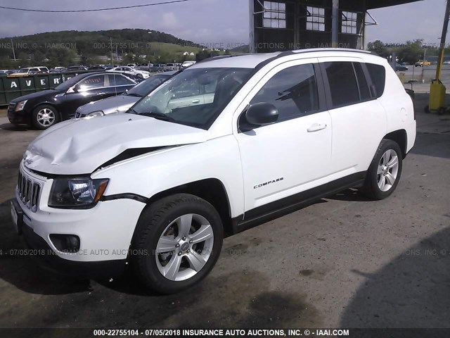 1C4NJCBA7GD675034 - 2016 JEEP COMPASS SPORT WHITE photo 2