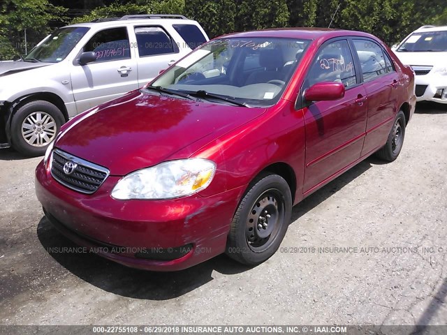 2T1BR32E78C911291 - 2008 TOYOTA COROLLA CE/LE/S RED photo 2