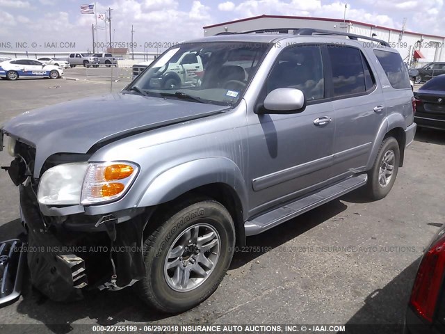 5TDZT38A93S137551 - 2003 TOYOTA SEQUOIA LIMITED GRAY photo 2