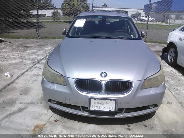 WBANF33586CS34694 - 2006 BMW 525 XI SILVER photo 6