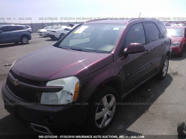 2CNDL037386320462 - 2008 CHEVROLET EQUINOX SPORT MAROON photo 2