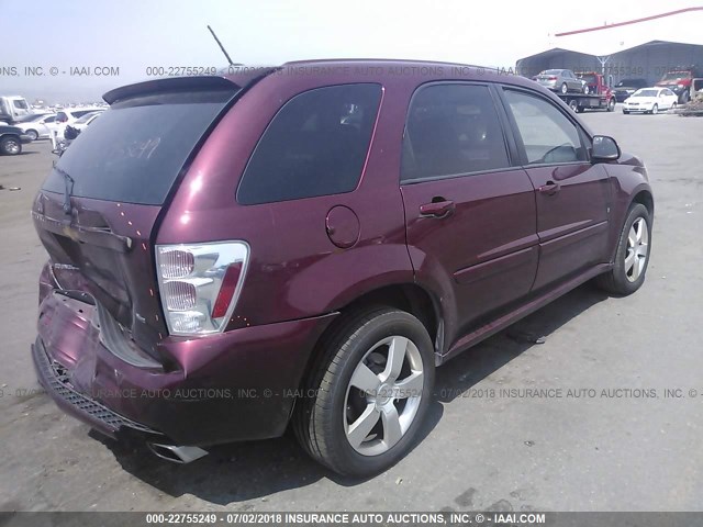 2CNDL037386320462 - 2008 CHEVROLET EQUINOX SPORT MAROON photo 4