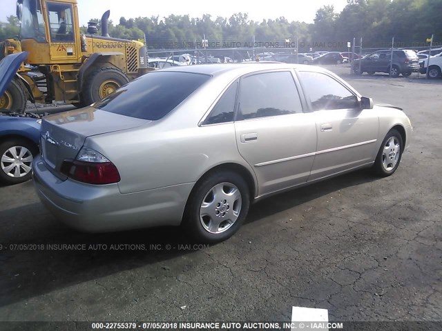 4T1BF28BX3U329919 - 2003 TOYOTA AVALON XL/XLS TAN photo 4